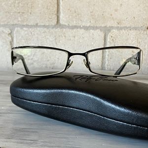 Ray-Ban RB6124 Small Black Metal Rectangle Eyeglasses Frame
